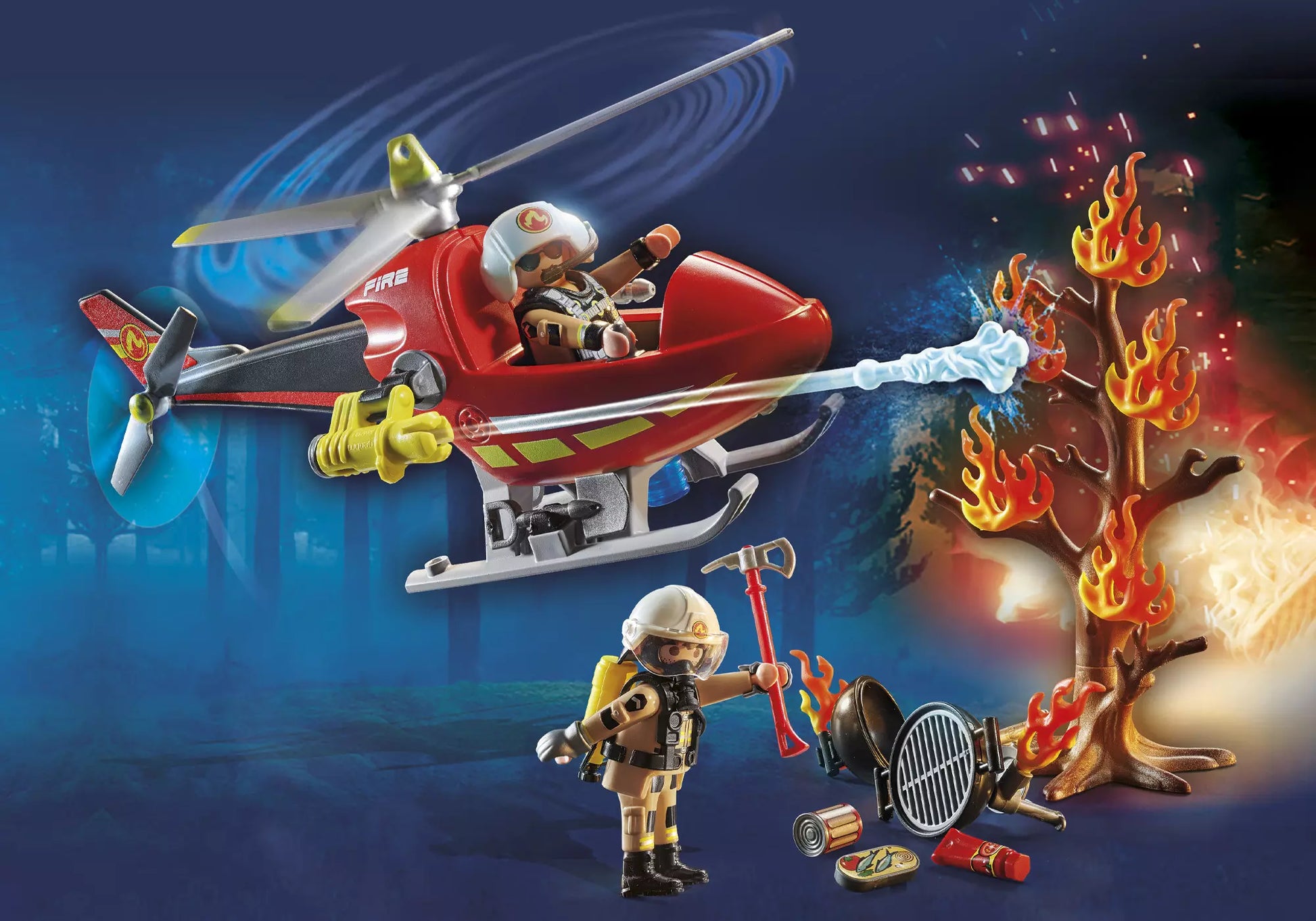 Playmobil 71195 City Action Promo Pack Feuerwehr Hubschrauber - plegobil