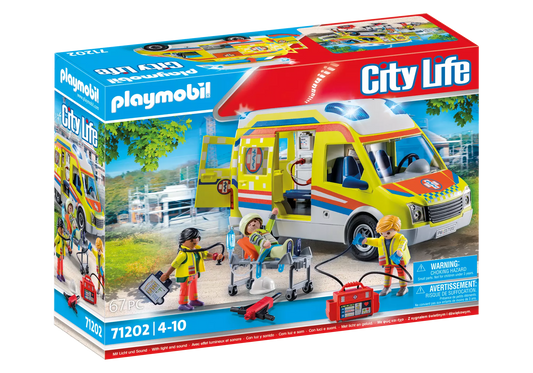 Playmobil 71202 City Life Rettungswagen mit Licht und Sound - plegobil