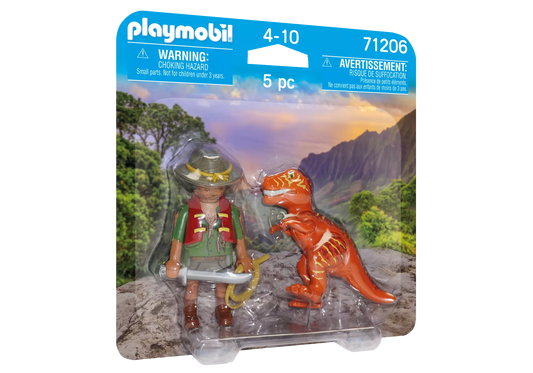 Playmobil 71206 Dinos DuoPack Abenteurer mit T-Rex - plegobil
