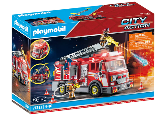 Playmobil 71233 City Action Amerikanischer Feuerwehr Leiterwagen - plegobil