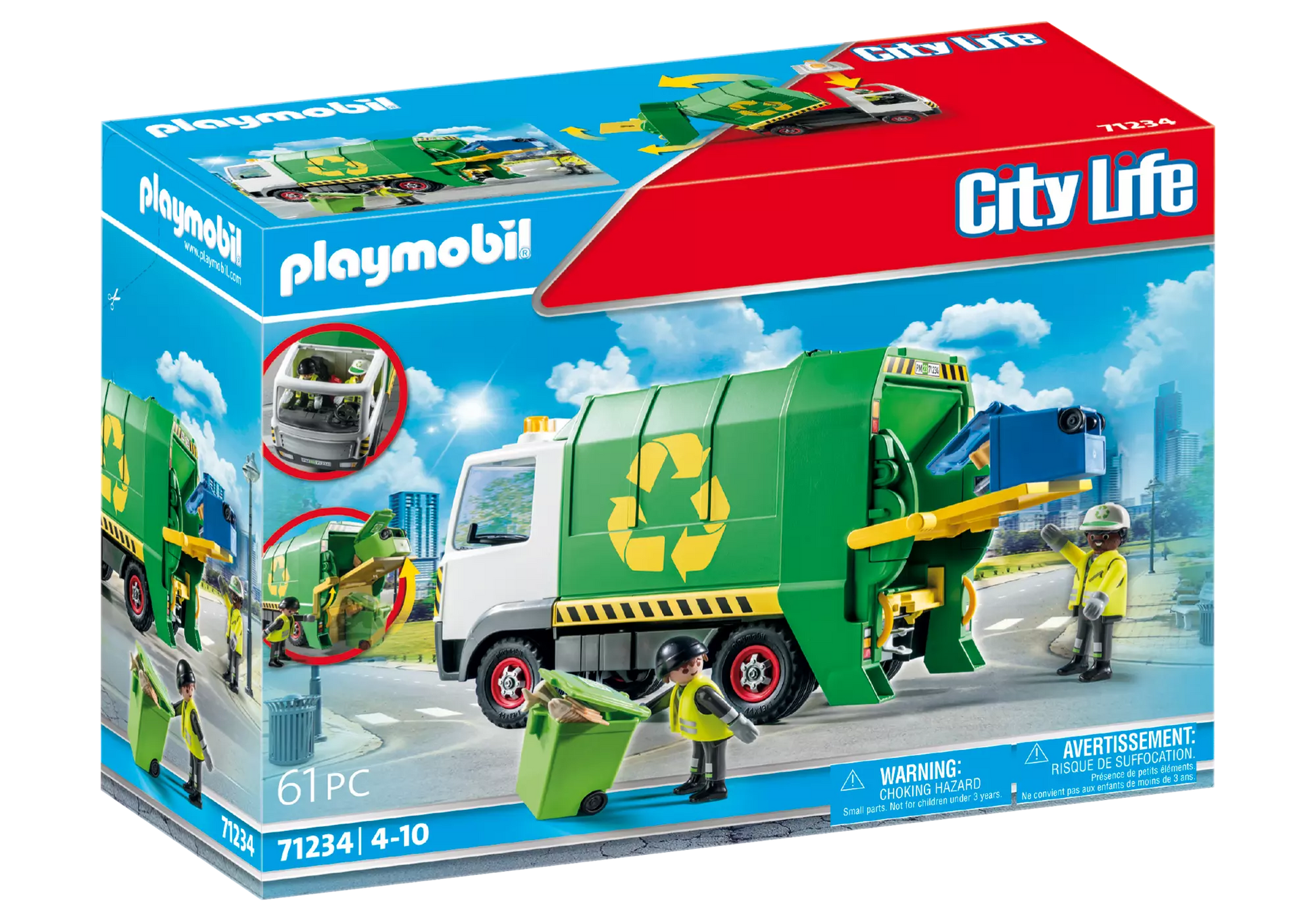 Playmobil 71234 City Life Amerikanischer Grüner Recycling Truck - plegobil