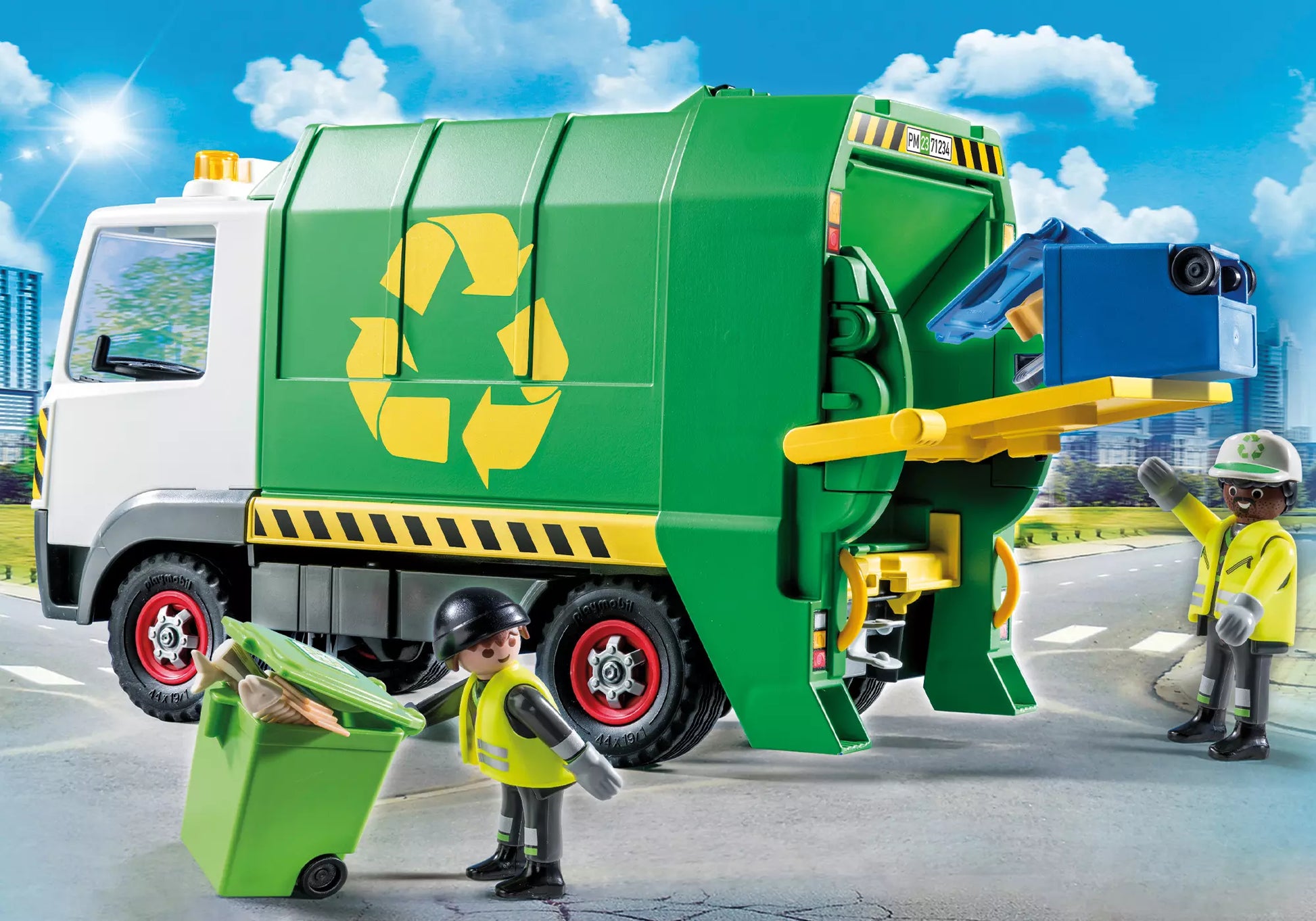 Playmobil 71234 City Life Amerikanischer Grüner Recycling Truck - plegobil