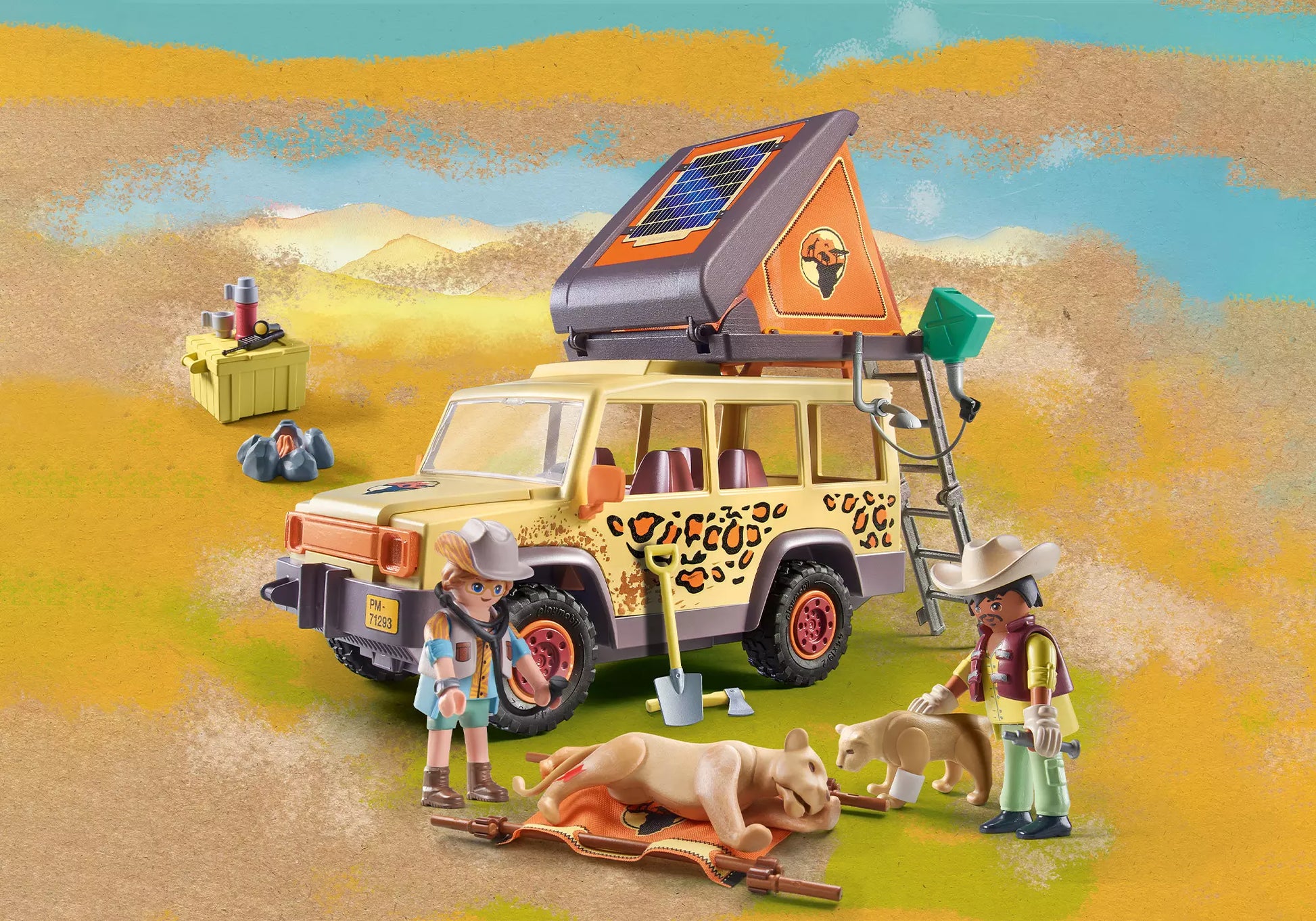 Playmobil 71293 Wiltopia Mit dem Geländewagen bei den Löwen - plegobil