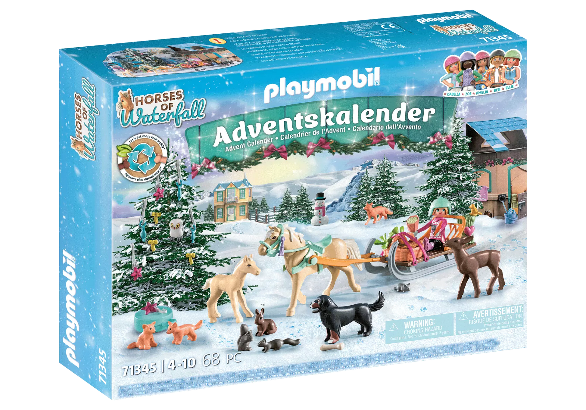 Playmobil 71345 Horses of Waterfall Adventskalender Pferde: Weihnachtliche Schlittenfahrt - plegobil