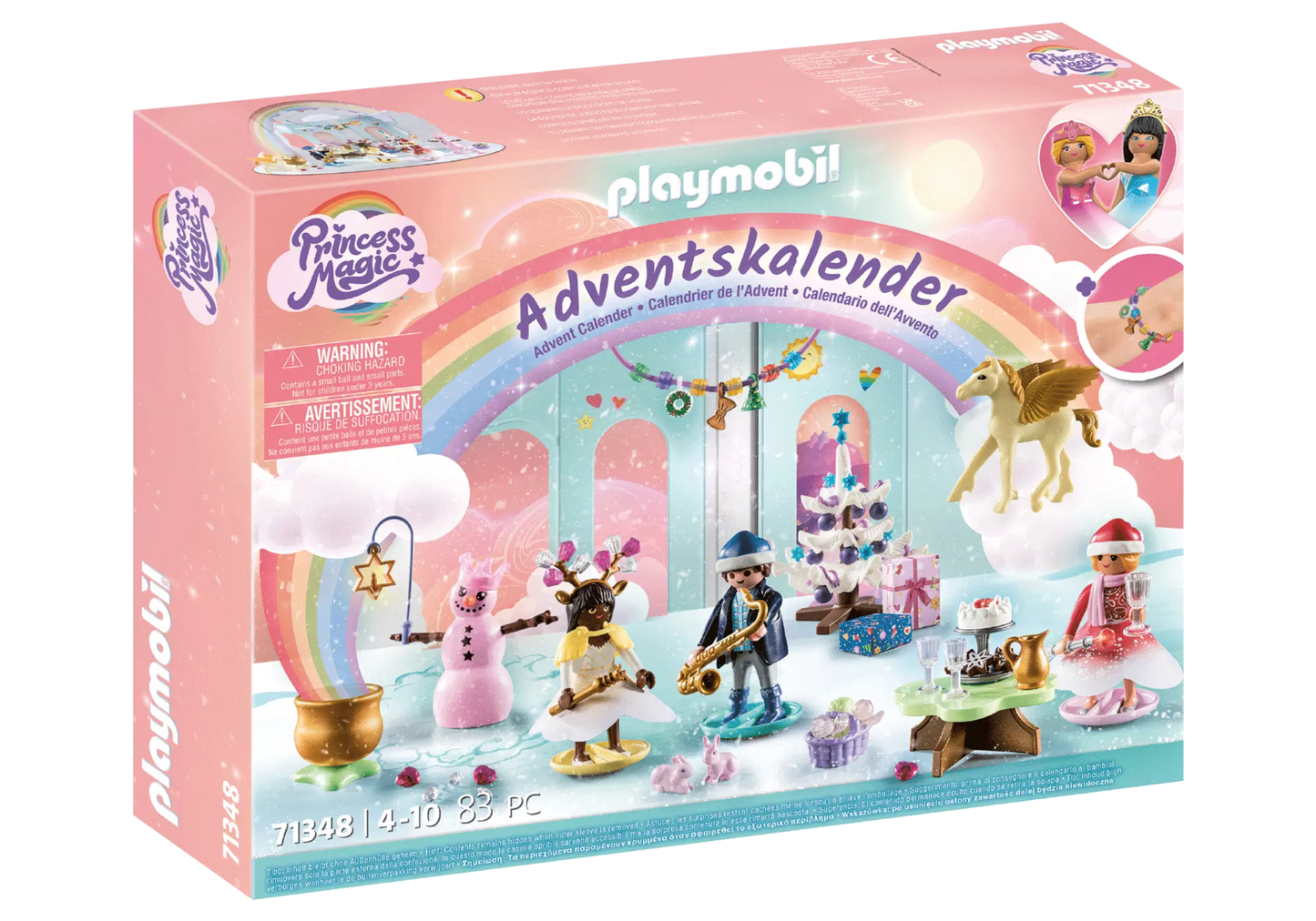 Playmobil 71348 Princess Magic Adventskalender Weihnachtsfest unter dem Regenbogen - plegobil