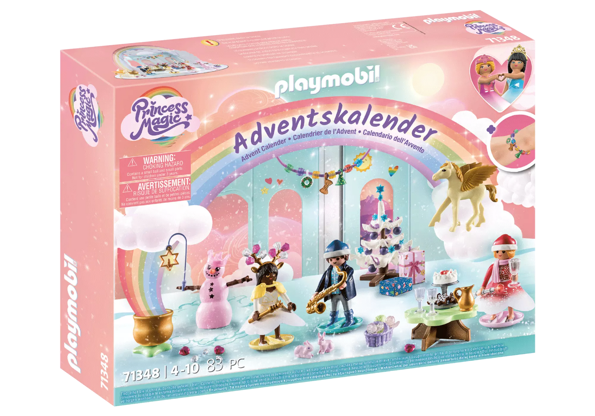 Playmobil 71348 Princess Magic Adventskalender Weihnachtsfest unter dem Regenbogen - plegobil
