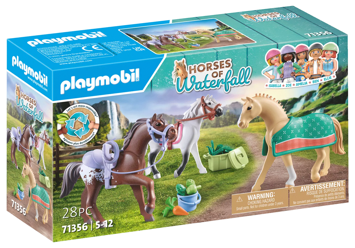 Playmobil 71356 Horses of Waterfall 3 Pferde: Morgan, Quarter Horse & Shagya Araber - plegobil