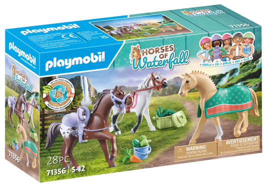 Playmobil 71356 Horses of Waterfall 3 Pferde: Morgan, Quarter Horse & Shagya Araber - plegobil