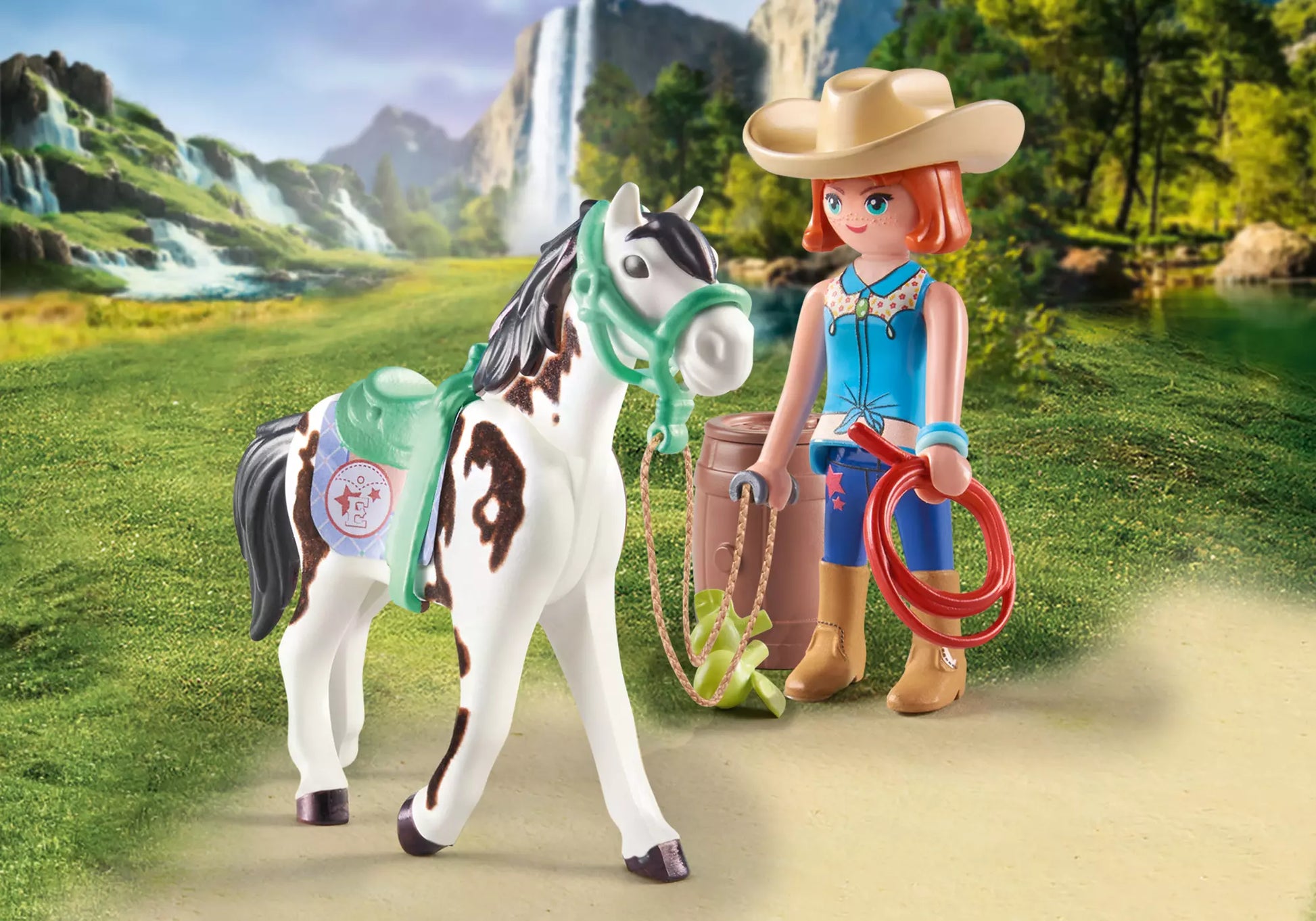 Playmobil 71358 Horses of Waterfall Ellie & Sawdust mit Westernübung - plegobil
