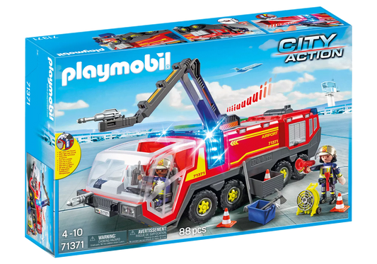 Playmobil 71371 City Action Flughafenlöschfahrzeug mit Licht und Sound - plegobil