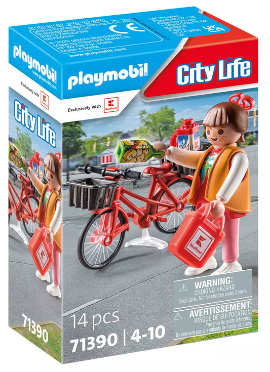 Playmobil 71390 Kaufland Fahrrad-Einkäuferin - plegobil