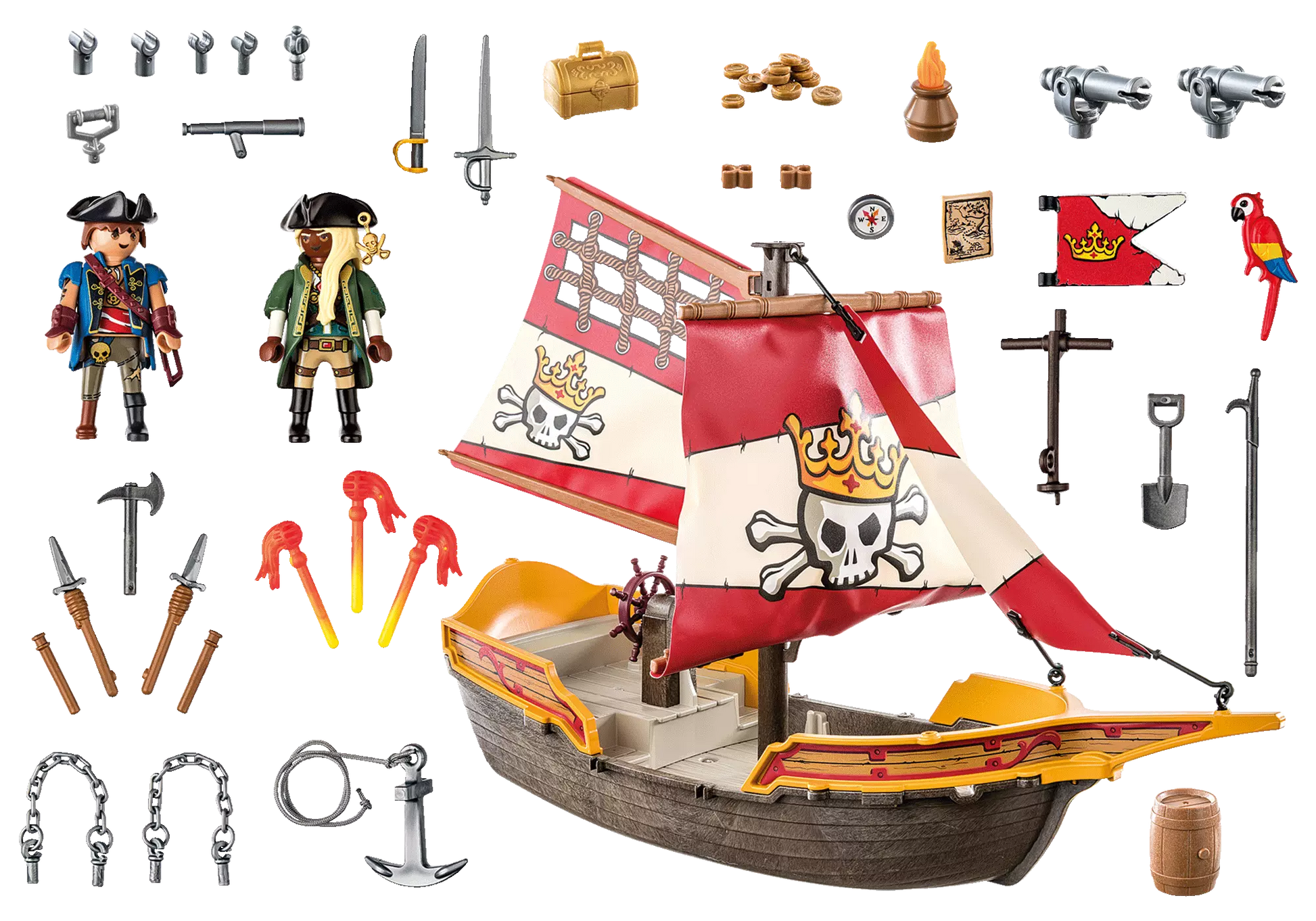 Playmobil 71418 Pirates Kleines Piratenschiff - plegobil