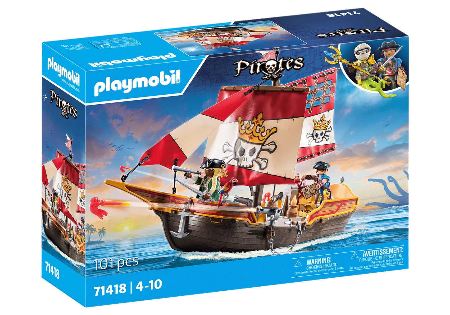Playmobil 71418 Pirates Kleines Piratenschiff - plegobil