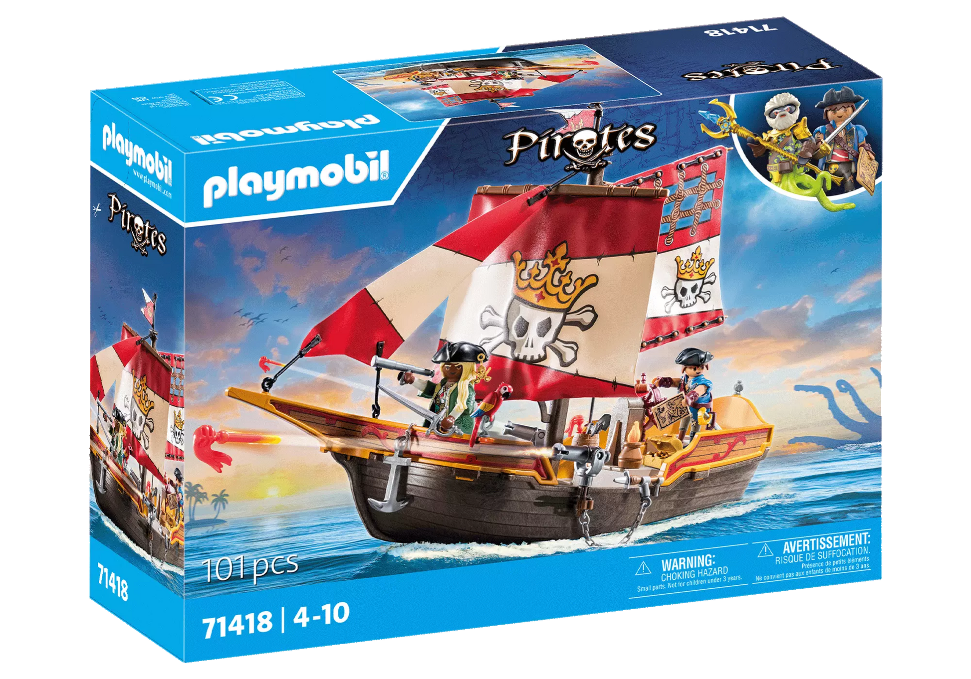 Playmobil 71418 Pirates Kleines Piratenschiff - plegobil