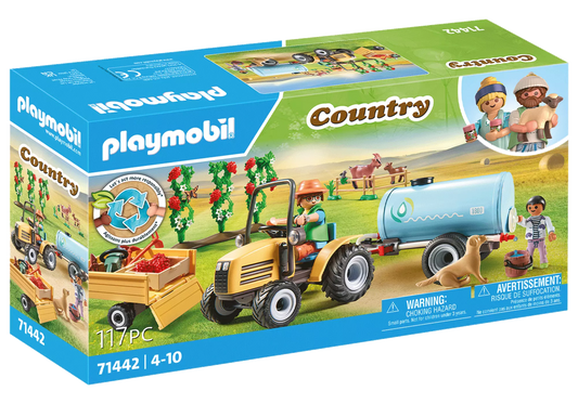 Playmobil 71442 Country Traktor mit Anhänger und Wassertank - plegobil