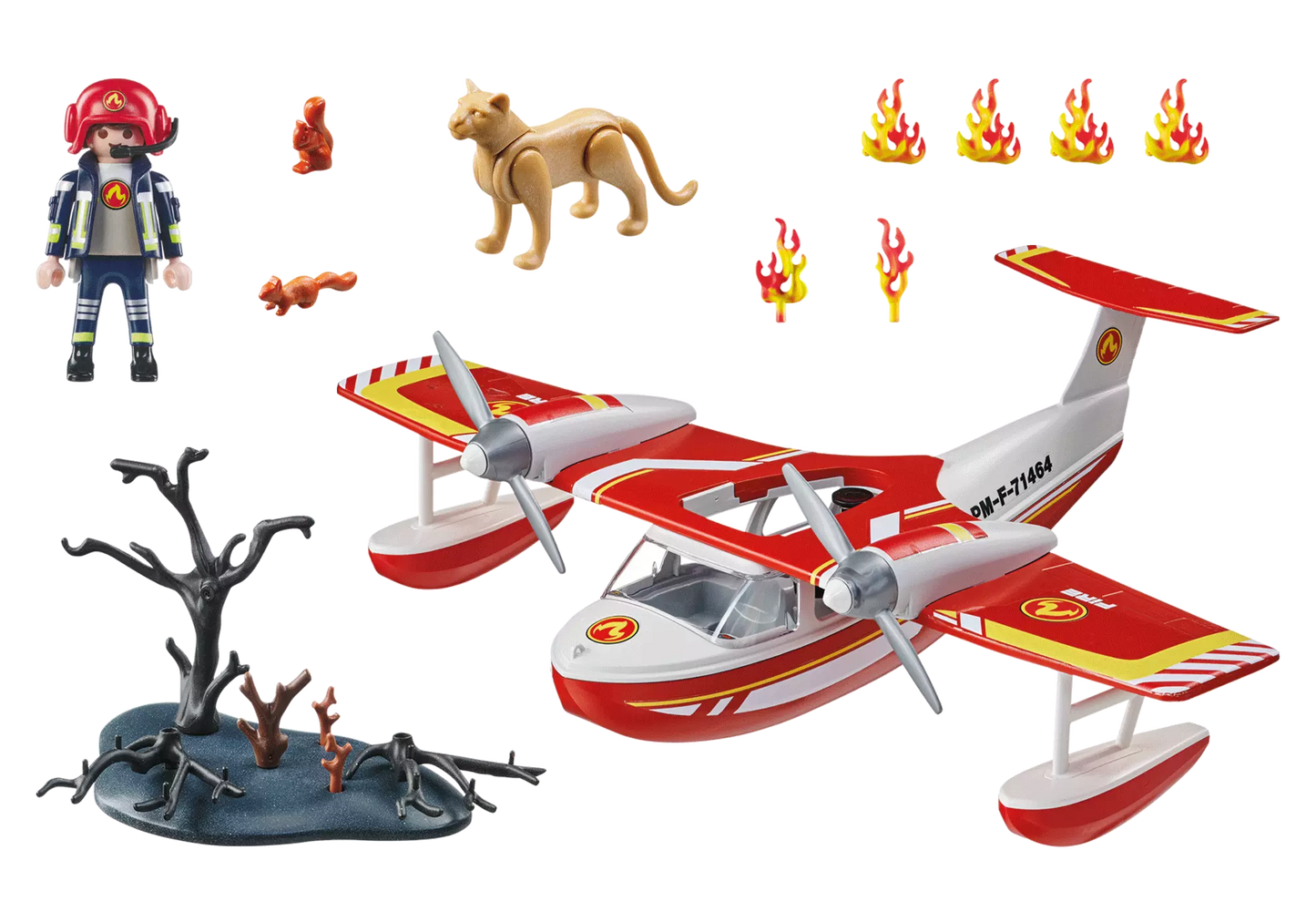Playmobil 71463 Action Heroes Feuerwehrflugzeug mit Löschfunktion - plegobil