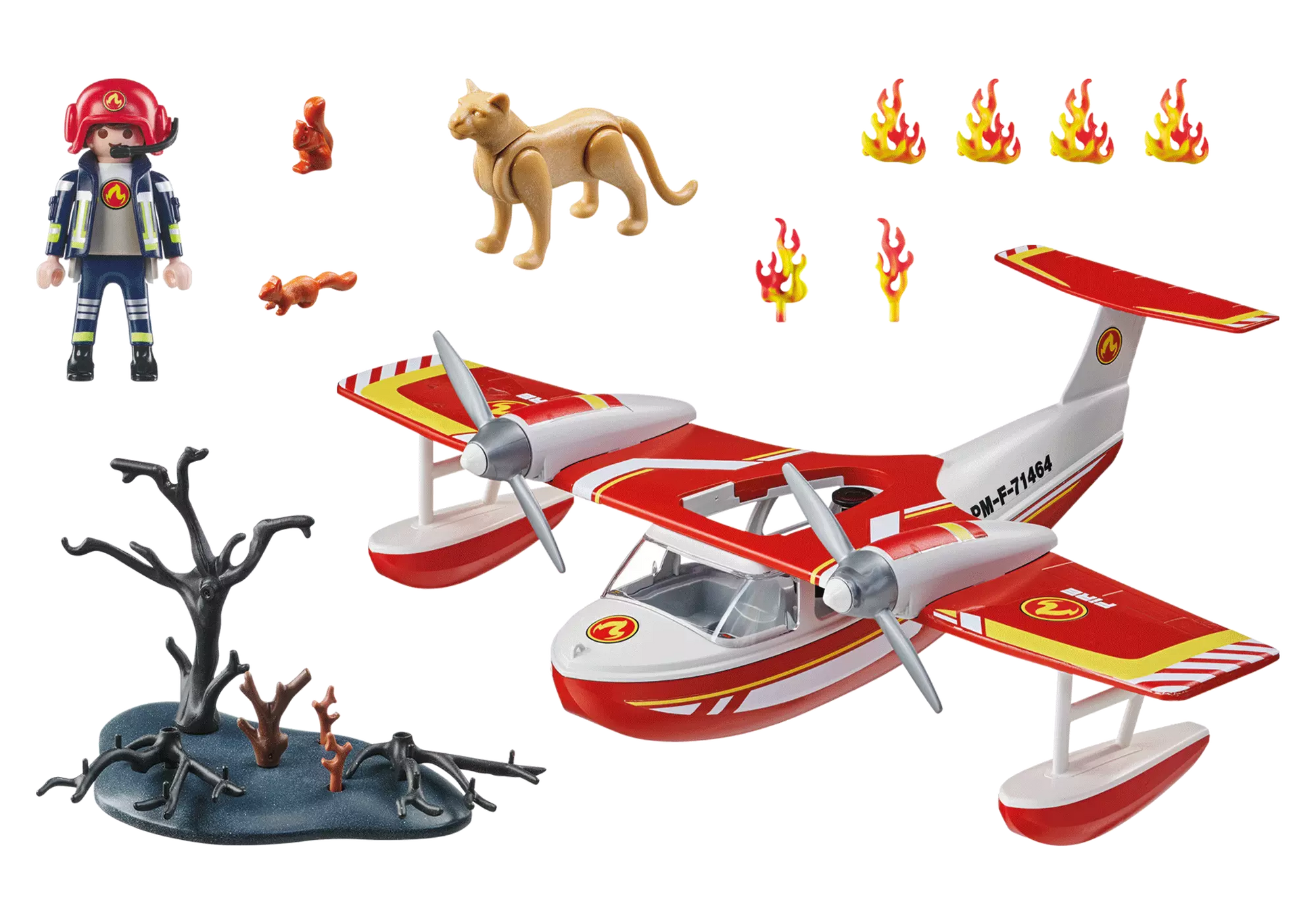 Playmobil 71463 Action Heroes Feuerwehrflugzeug mit Löschfunktion - plegobil