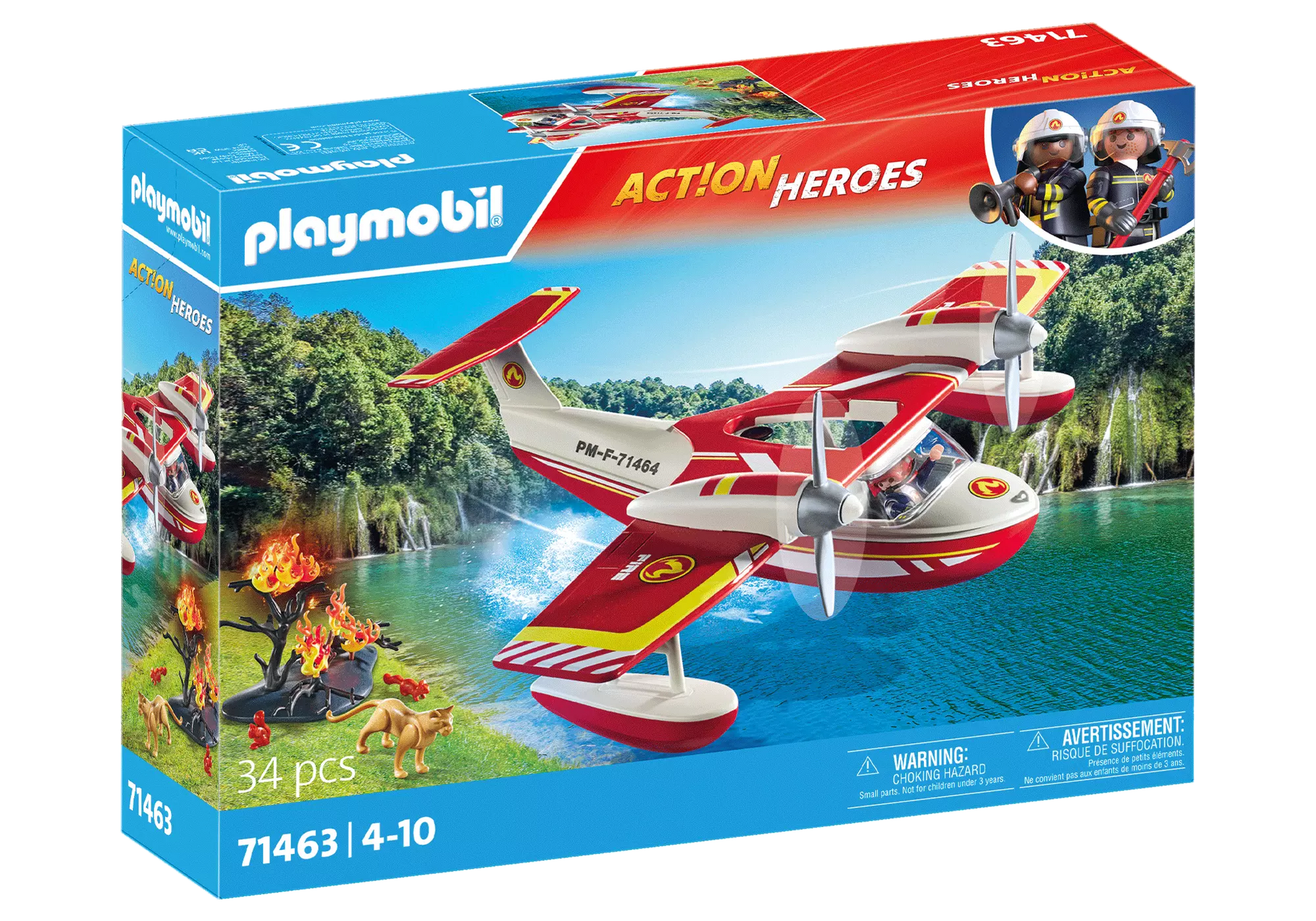 Playmobil 71463 Action Heroes Feuerwehrflugzeug mit Löschfunktion - plegobil