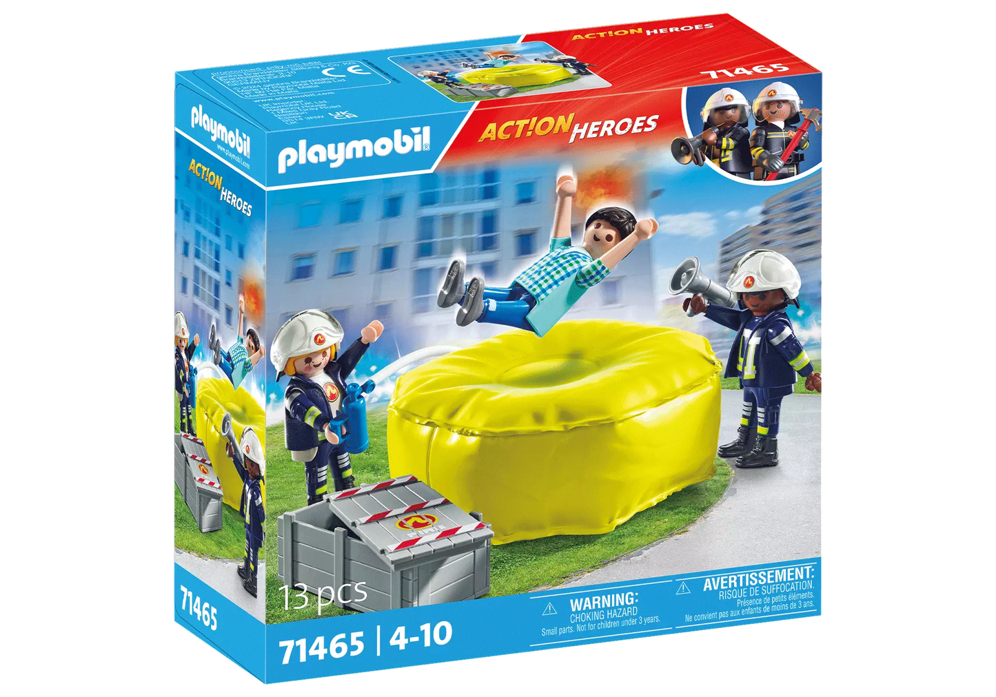 Playmobil 71465 Action Heroes Feuerwehrleute mit Luftkissen - plegobil