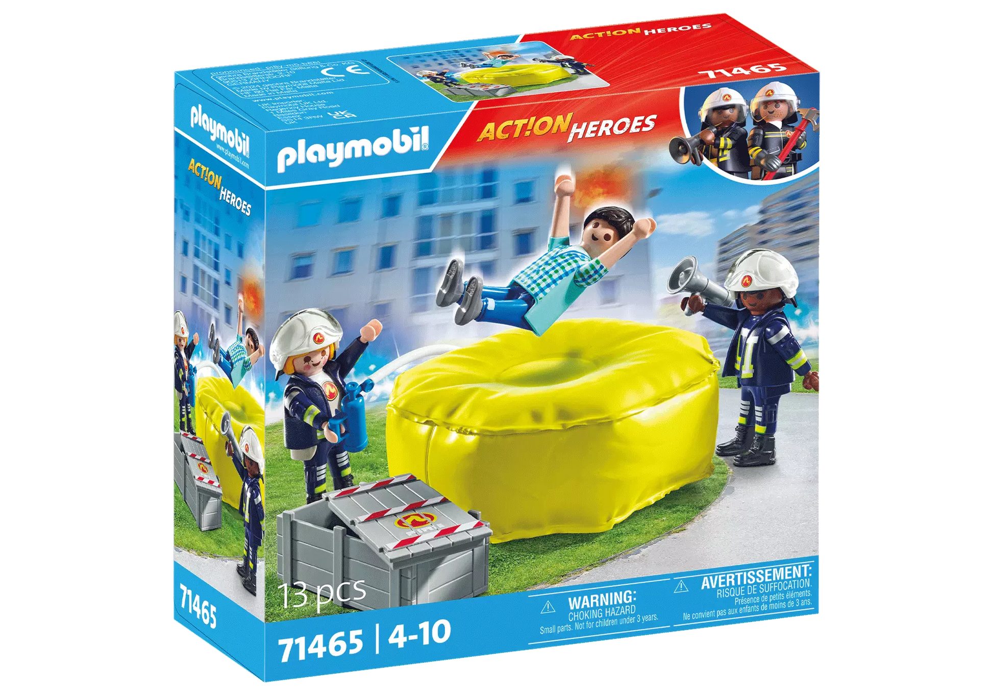 Playmobil 71465 Action Heroes Feuerwehrleute mit Luftkissen - plegobil