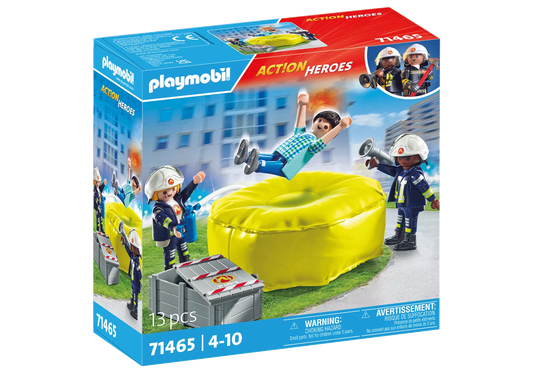 Playmobil 71465 Action Heroes Feuerwehrleute mit Luftkissen - plegobil