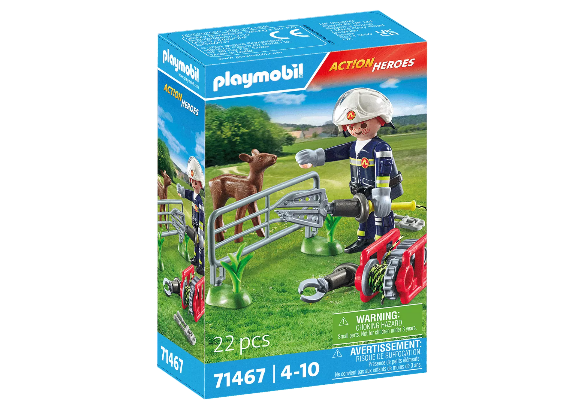 Playmobil 71467 Action Heroes Feuerwehr-Tierrettung - plegobil