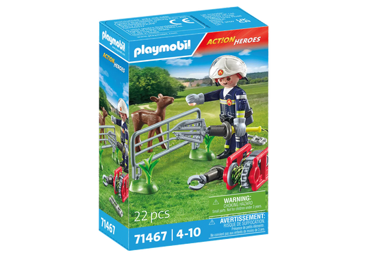 Playmobil 71467 Action Heroes Feuerwehr-Tierrettung - plegobil