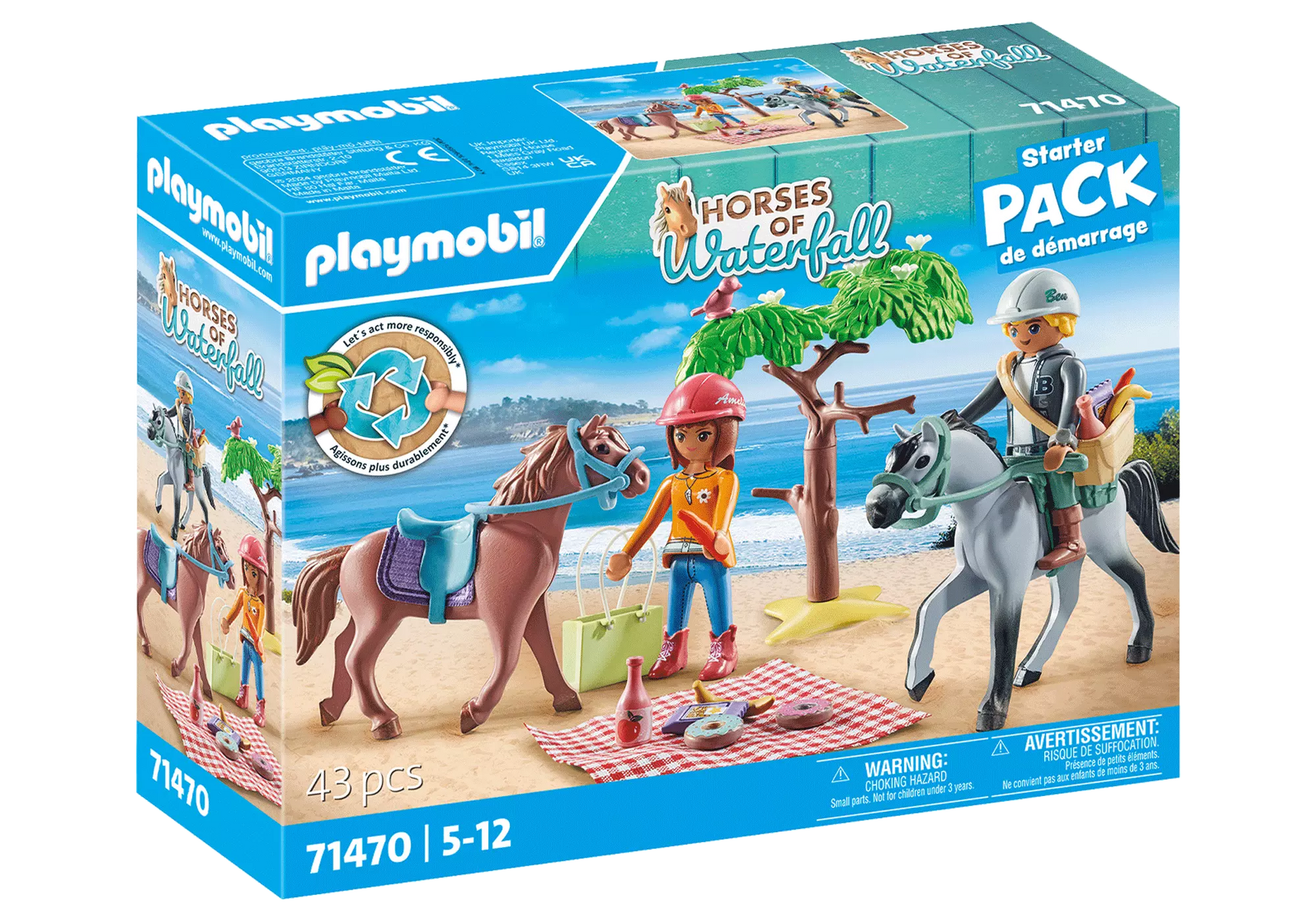 Playmobil 71470 Horses of Waterfall Reitausflug an den Strand mit Amelia und Ben - plegobil