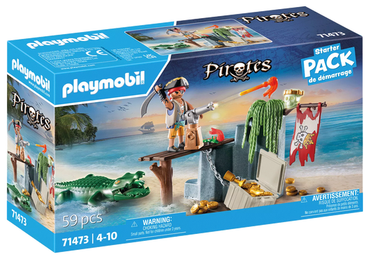 Playmobil 71473 Pirates Starter Pack Pirat mit Alligator - plegobil