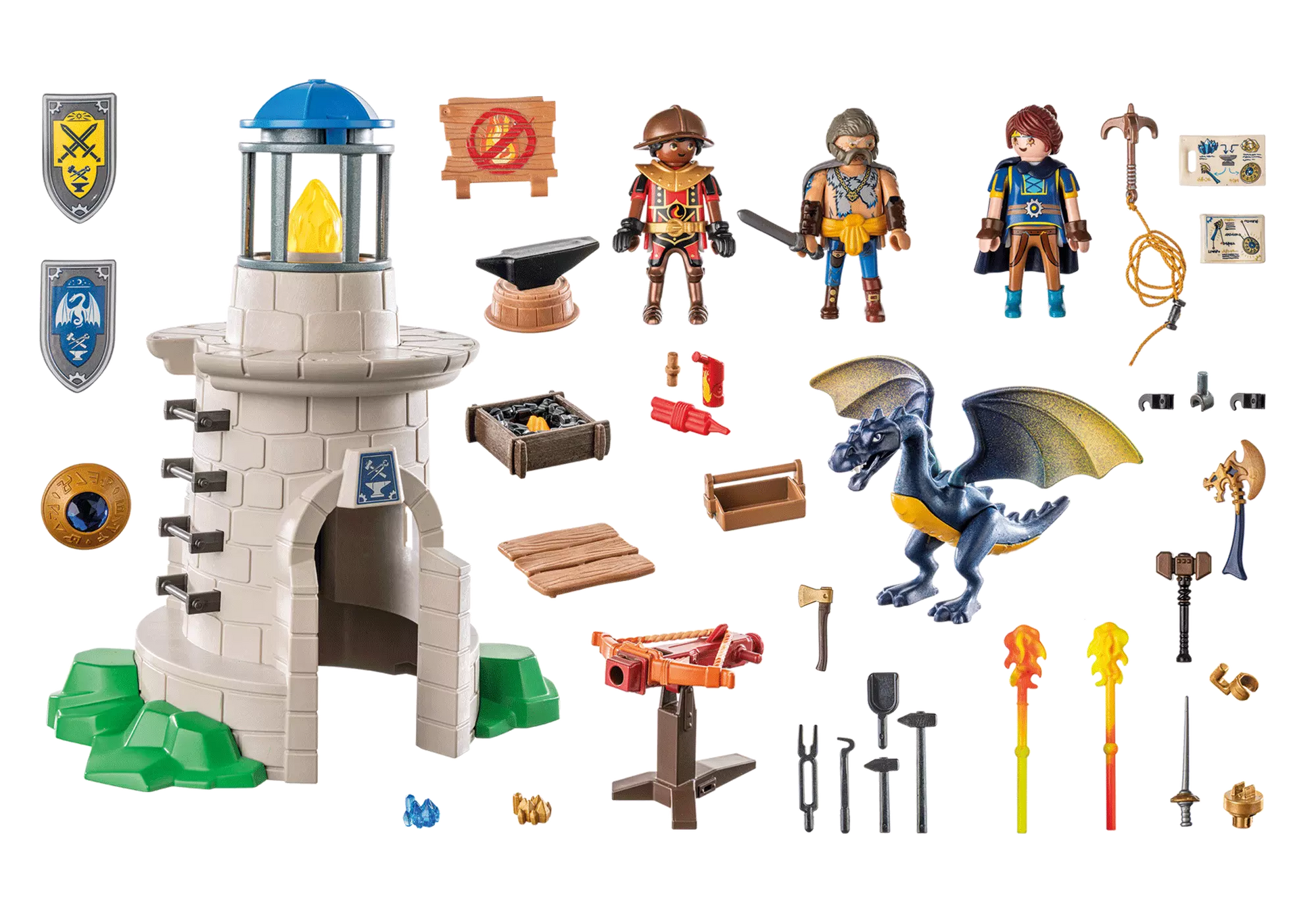 Playmobil 71483 Novelmore Ritterturm mit Schmied und Drache - plegobil