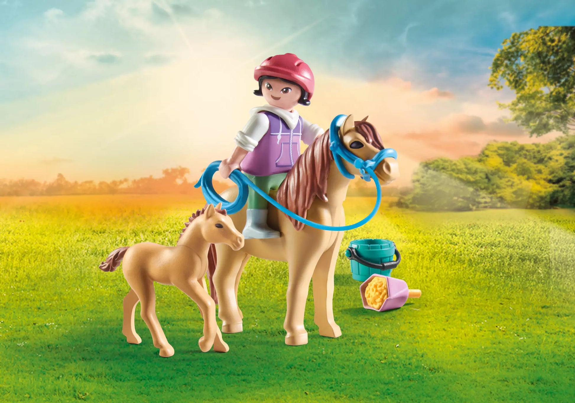 Playmobil 71498 Horses of Waterfall Kind mit Pony und Fohlen - plegobil