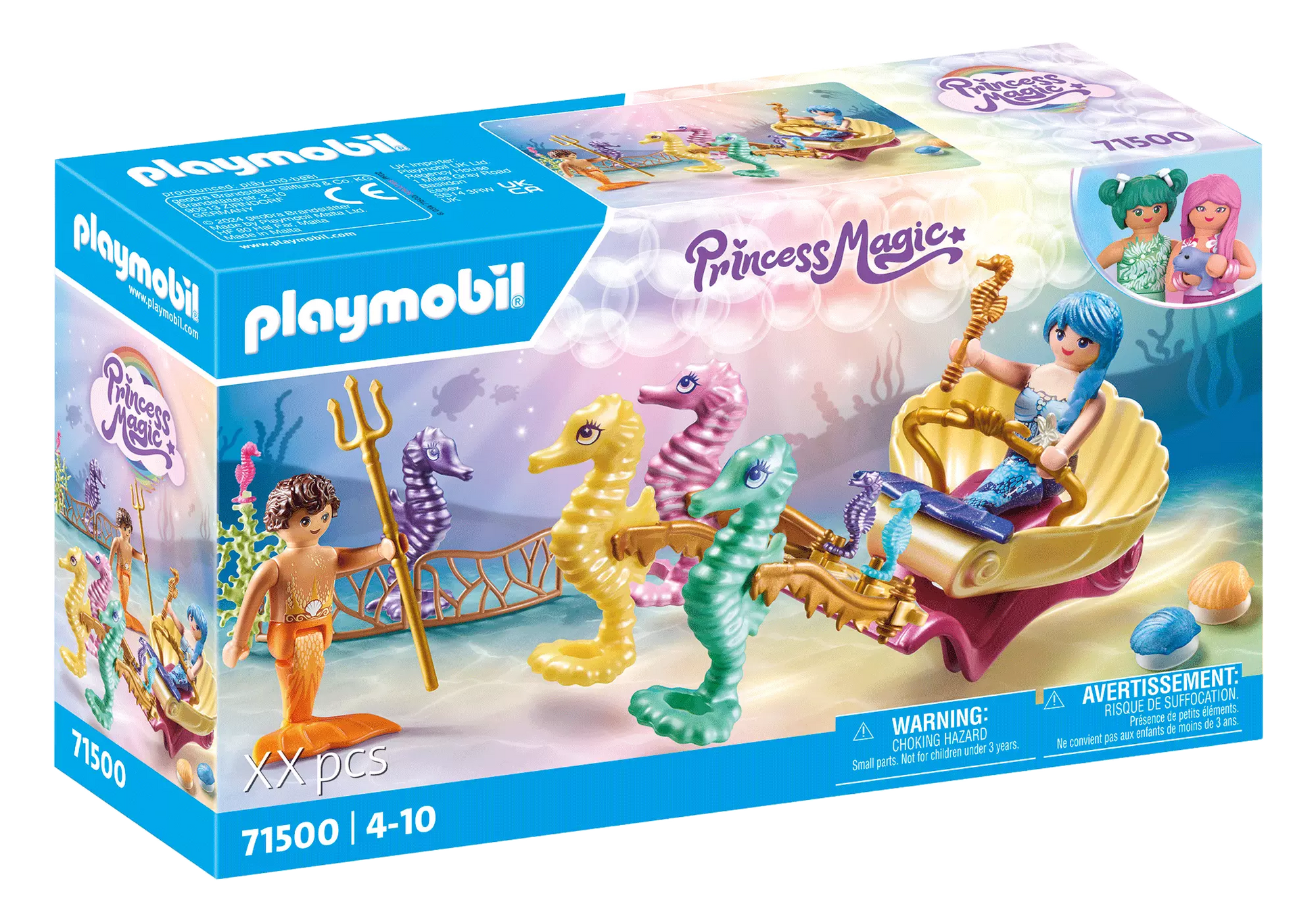 Playmobil 71500 Princess Magic Meeresbewohner mit Seepferdchenkutsche - plegobil
