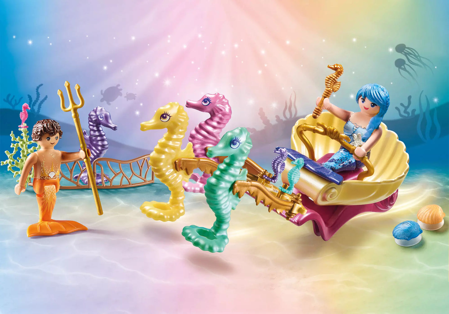 Playmobil 71500 Princess Magic Meeresbewohner mit Seepferdchenkutsche - plegobil