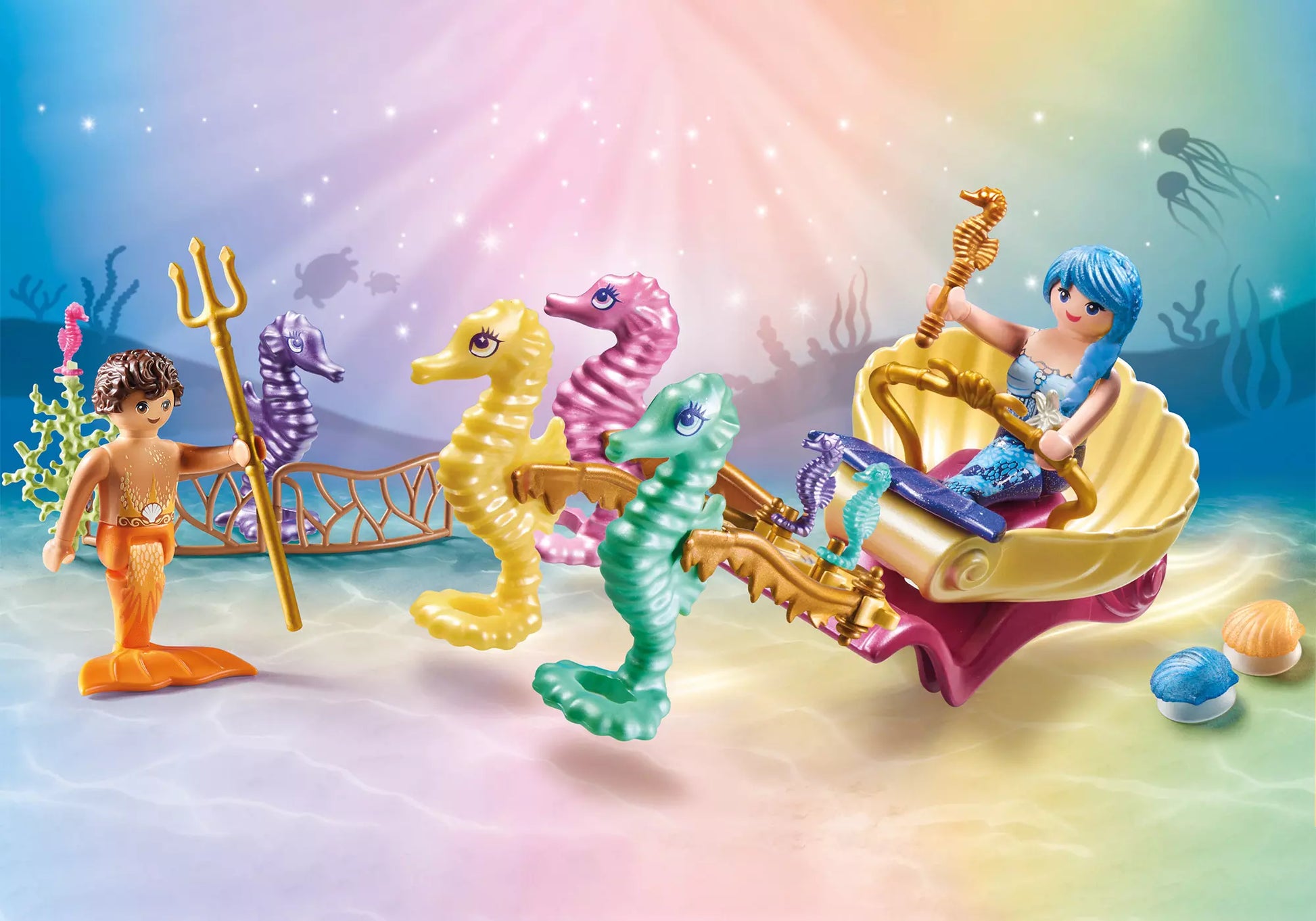 Playmobil 71500 Princess Magic Meeresbewohner mit Seepferdchenkutsche - plegobil
