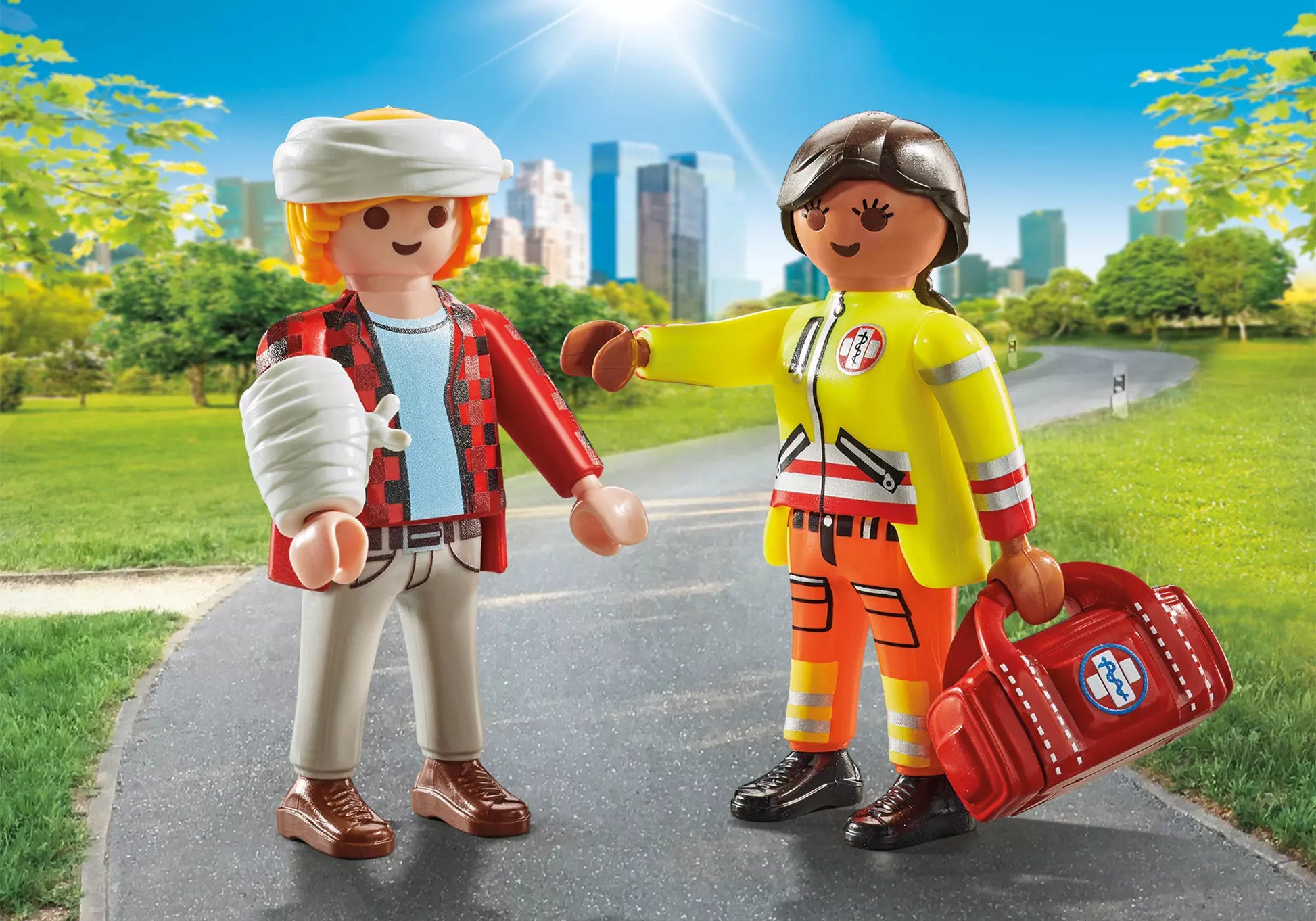 Playmobil 71506 City Life DuoPack Sanitäterin mit Patient - plegobil
