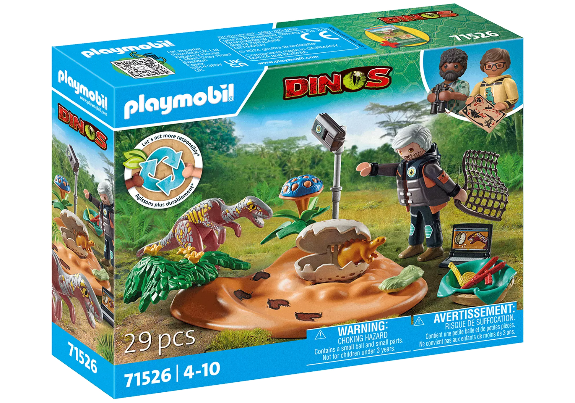 Playmobil 71526 Dinos Stegosaurus-Nest mit Eierdieb - plegobil