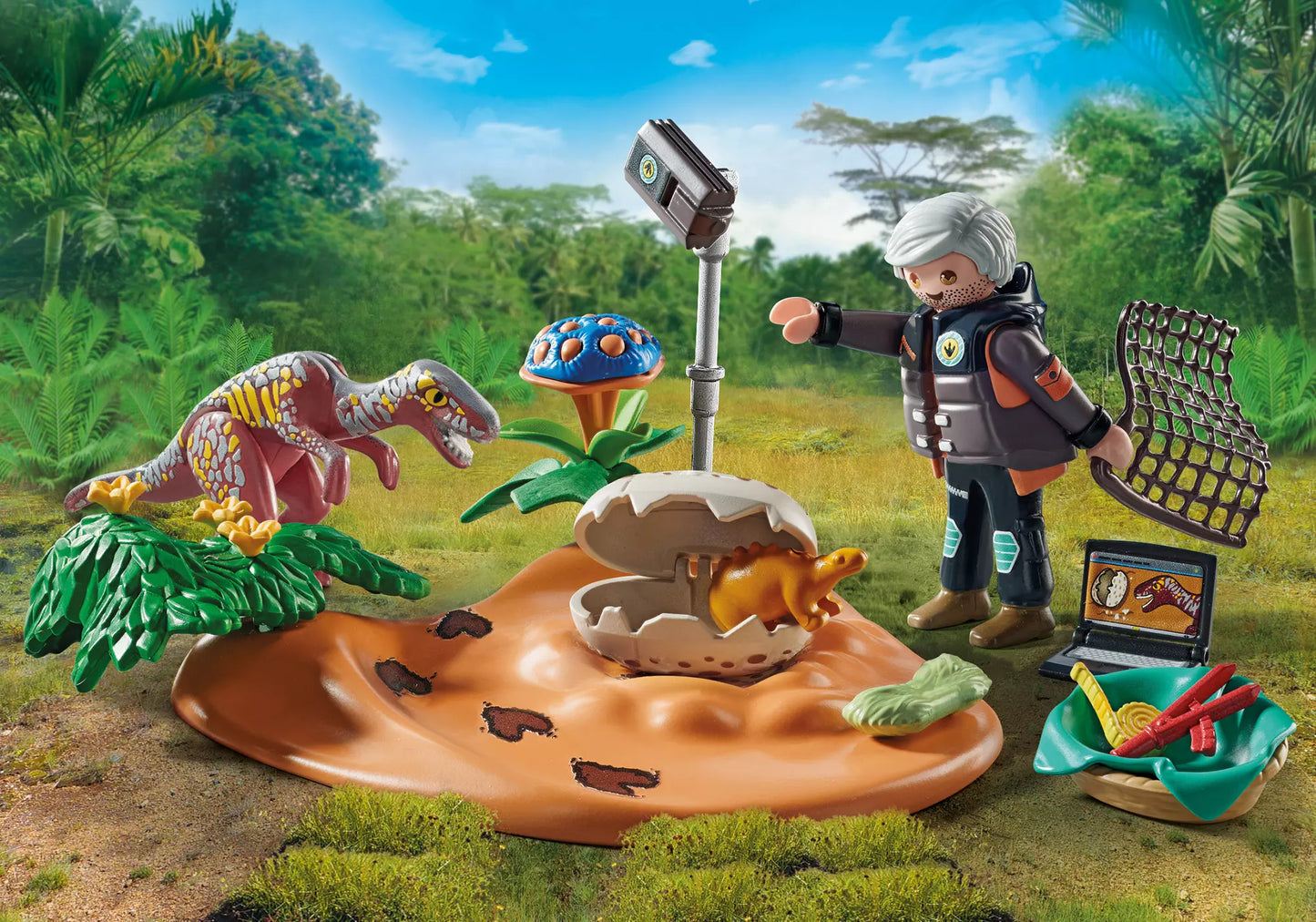 Playmobil 71526 Dinos Stegosaurus-Nest mit Eierdieb - plegobil