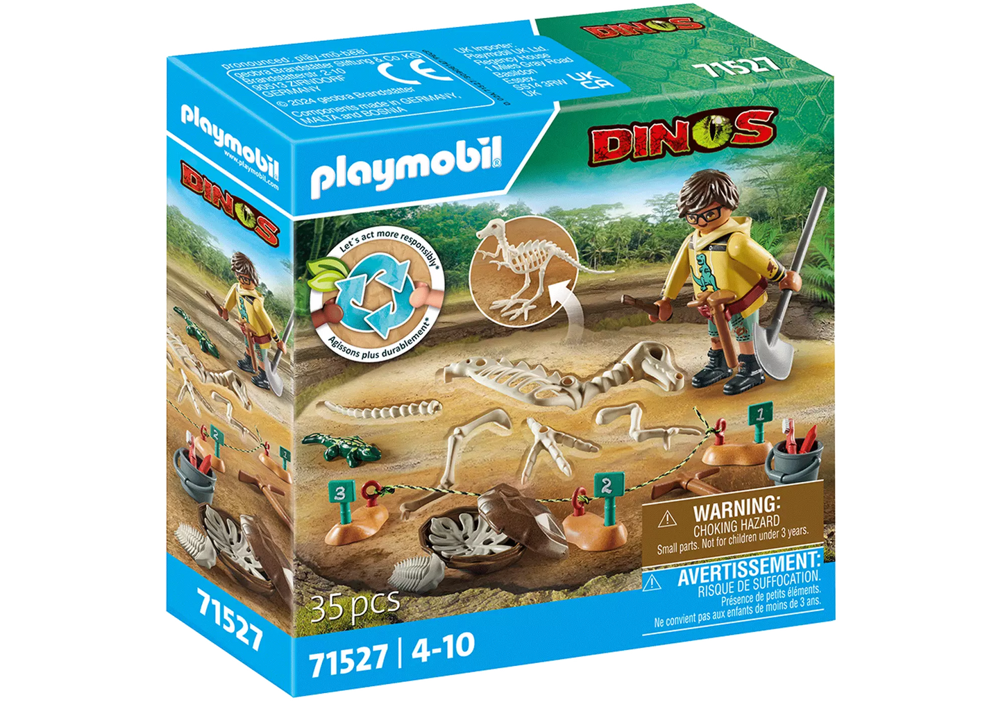 Playmobil 71527 Dinos Ausgrabungsstätte mit Dino-Skelett - plegobil
