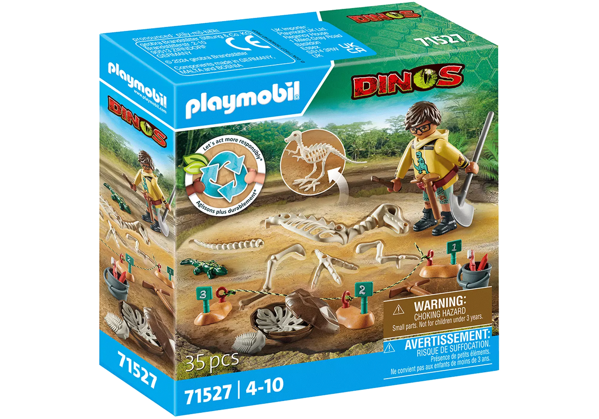 Playmobil 71527 Dinos Ausgrabungsstätte mit Dino-Skelett - plegobil