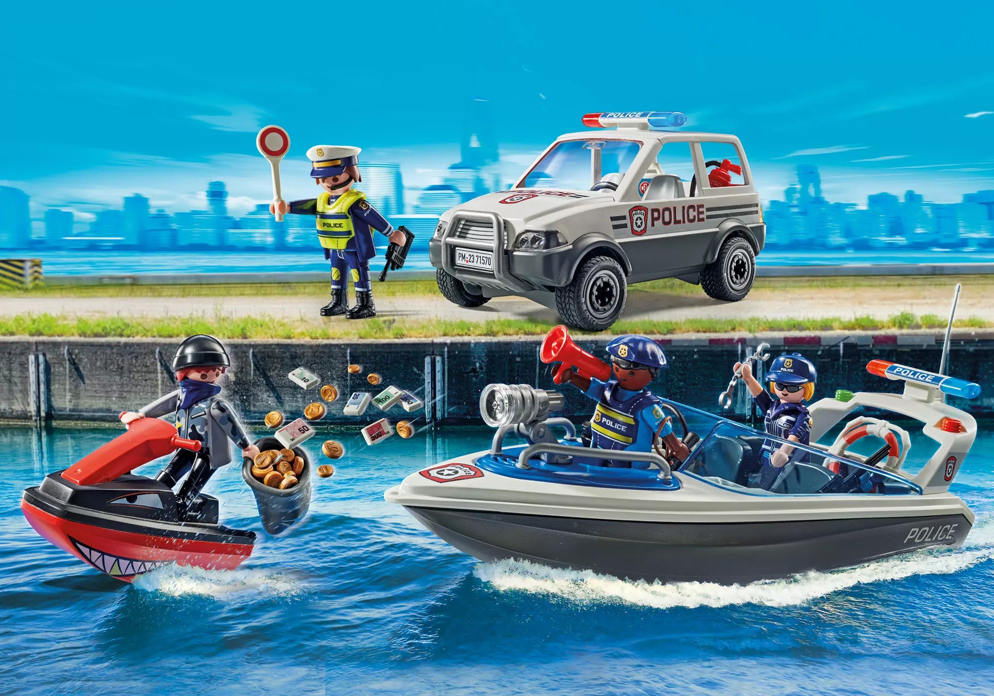 Playmobil 71570 City Action Polizeiverfolgung auf dem Wasser - plegobil