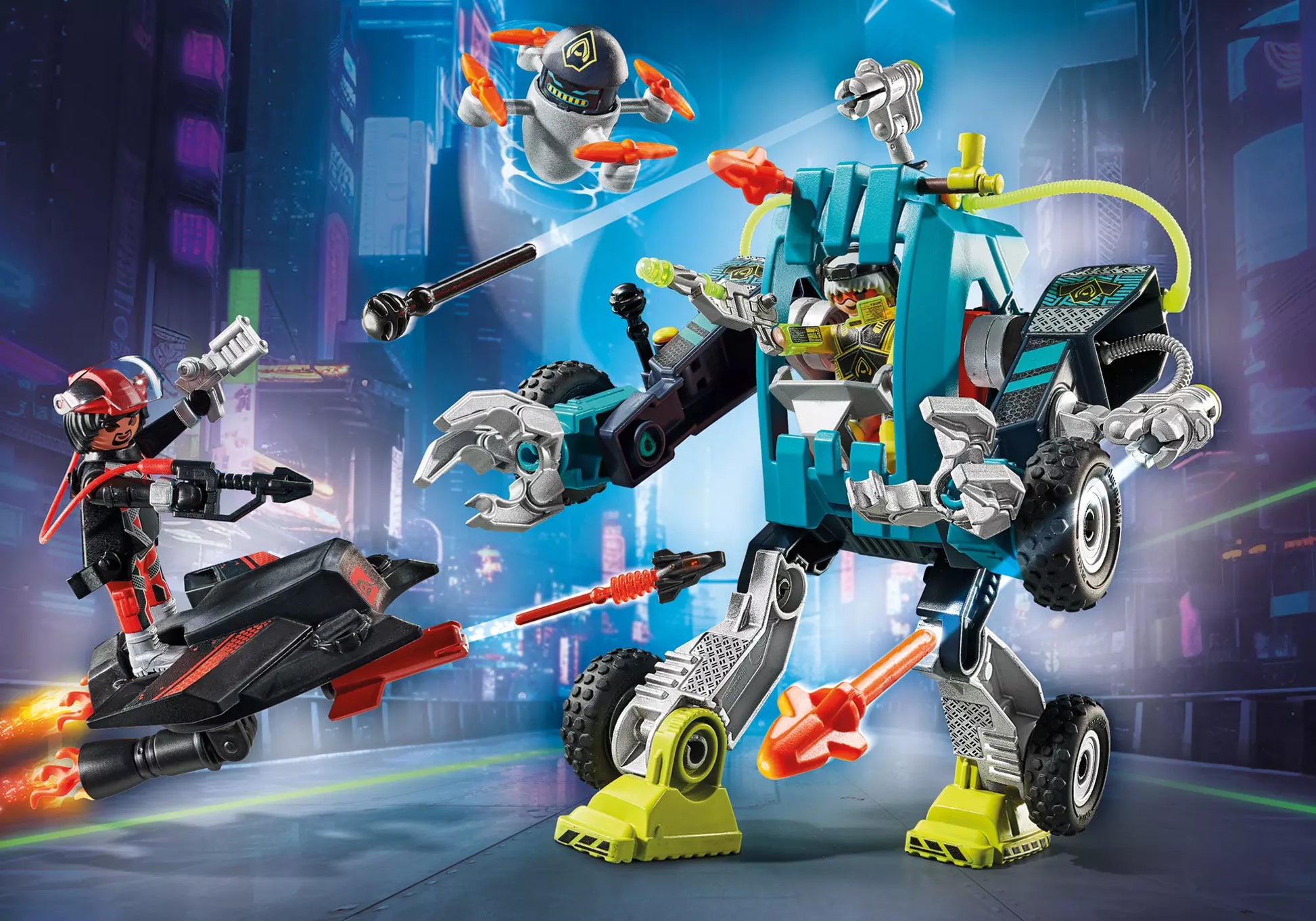 Playmobil 71578 Promo Pack Roboter vs. Fluggleiter - plegobil