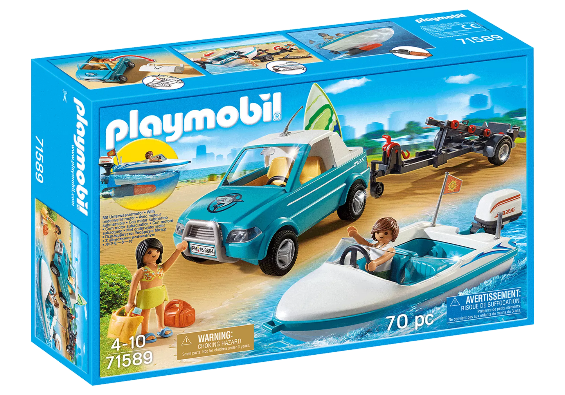 Playmobil 71589 Surfer-Pickup mit Speedboat - plegobil