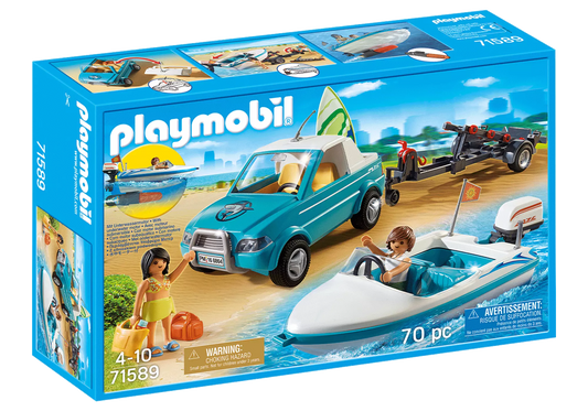 Playmobil 71589 Surfer-Pickup mit Speedboat - plegobil