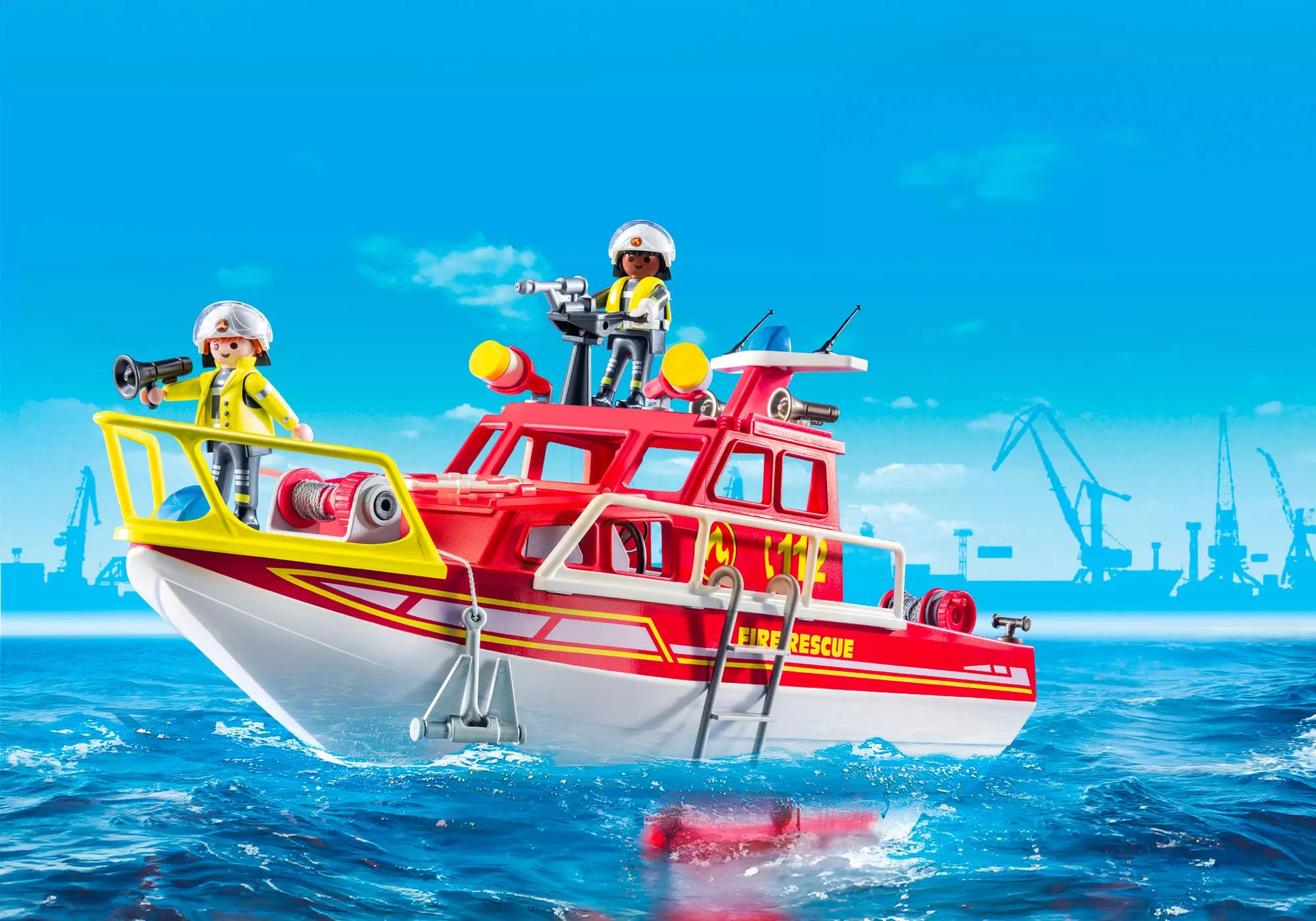 Playmobil 71598 Action Heroes Feuerlöschboot - plegobil