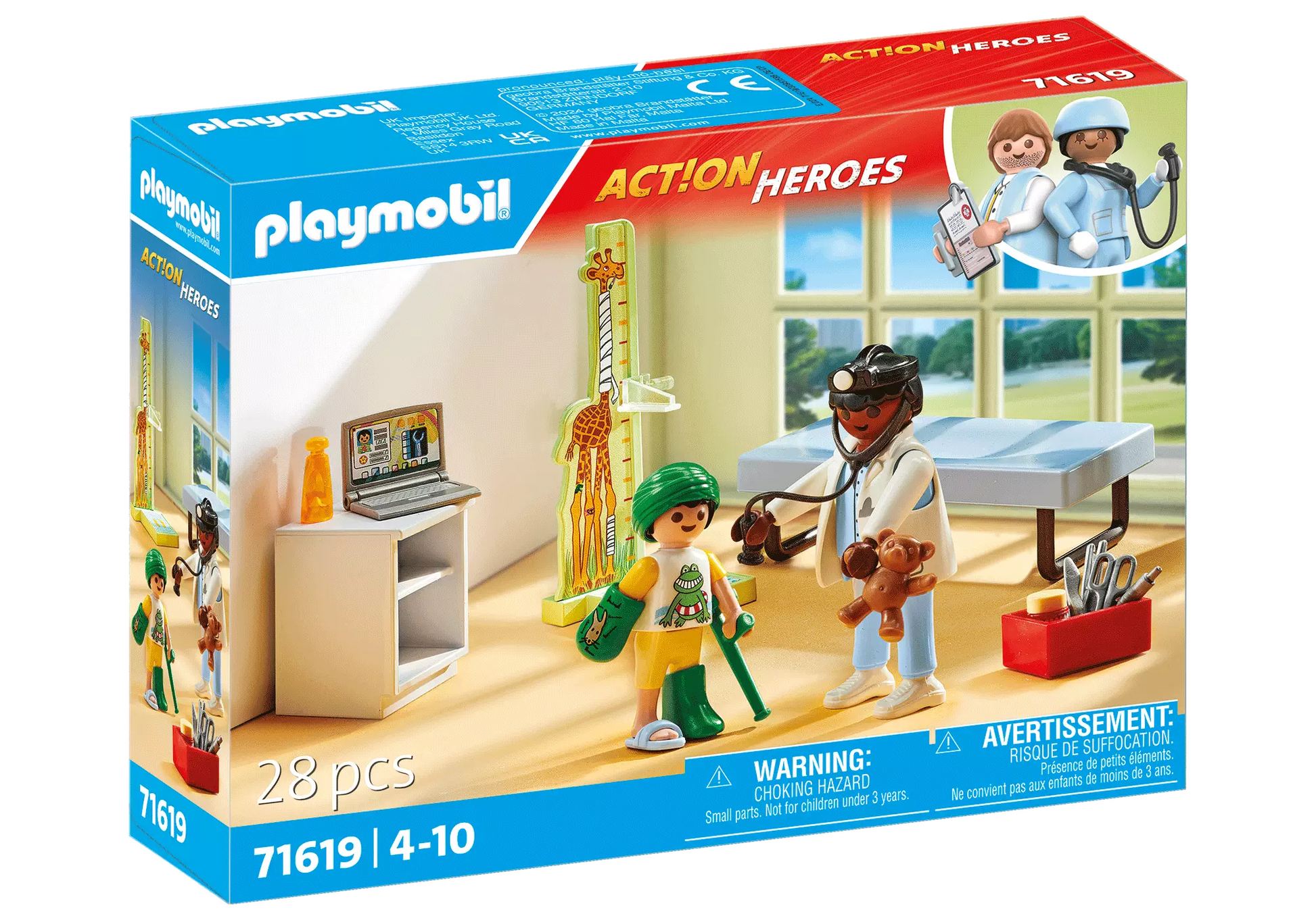 Playmobil 71619 Action Heroes Kinderarzt mit Teddybär - plegobil