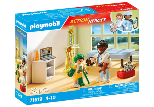 Playmobil 71619 Action Heroes Kinderarzt mit Teddybär - plegobil