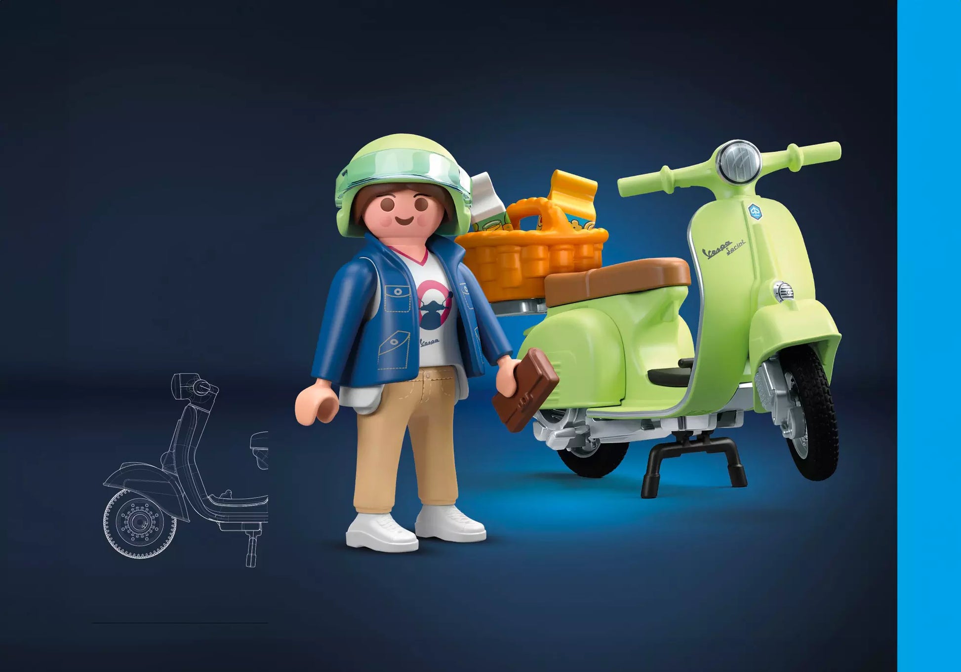 Playmobil 71621 Vespa 1969 Vespa 150 Sprint Veloce, Hellgrün - plegobil