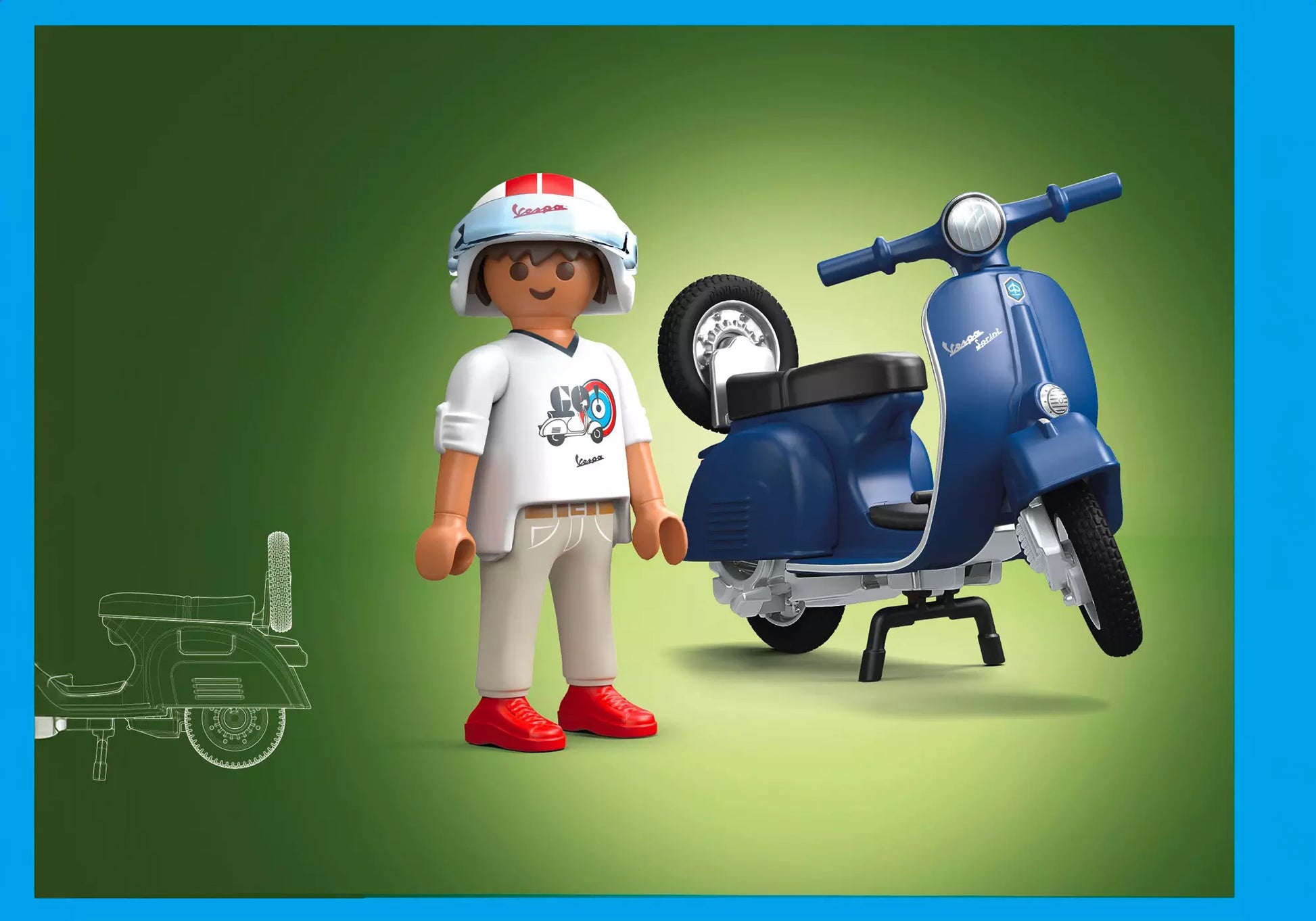 Playmobil 71622 Vespa 1969 Vespa 150 Sprint Veloce, Blau - plegobil