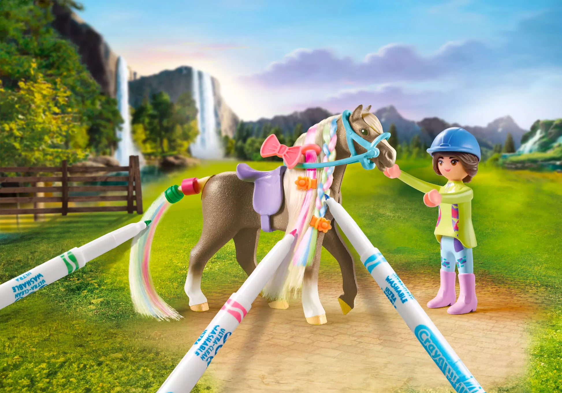 Playmobil 71640 Horses of Waterfall Kreativset mit Pferd und Stiften - plegobil