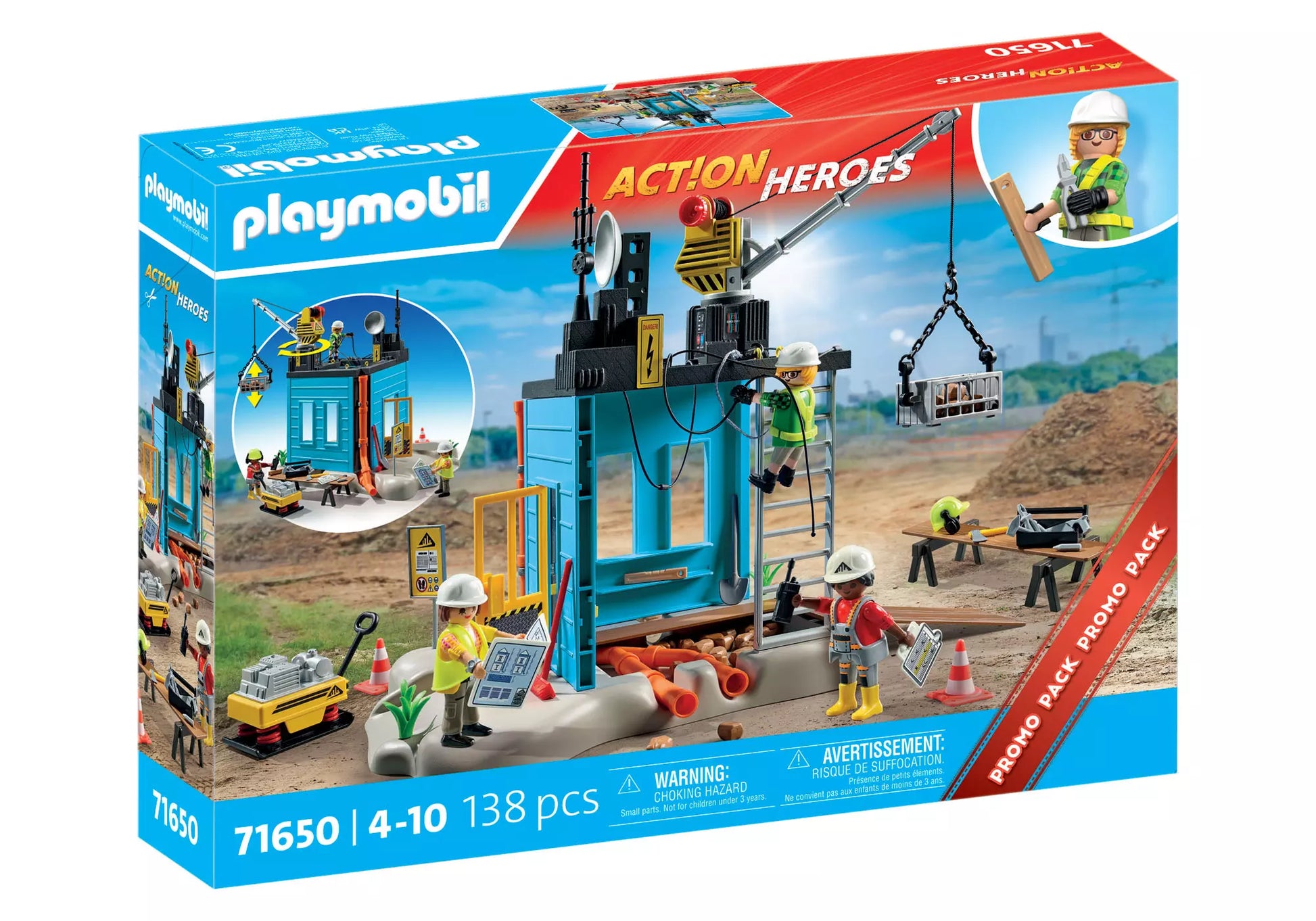 Playmobil 71650 Action Heroes Promo Pack Baustelle - plegobil